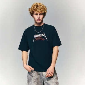 Czarna koszulka z nadrukiem Metallica House