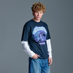 Czarna koszulka z nadrukiem Metallica House