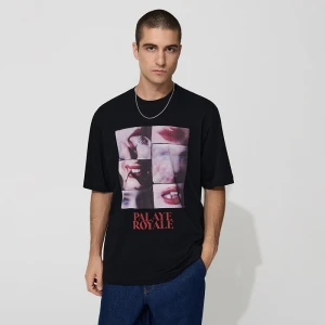Czarna koszulka z nadrukiem Palaye Royale House