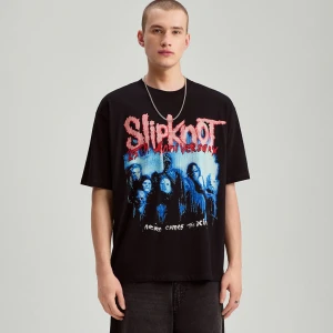 Czarna koszulka z nadrukiem Slipknot House
