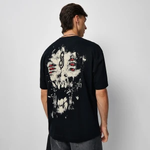 Czarna koszulka z nadrukiem Slipknot House