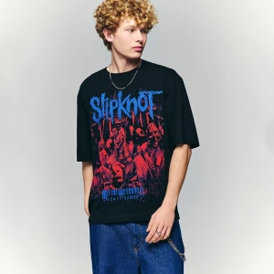 Czarna koszulka z nadrukiem Slipknot House