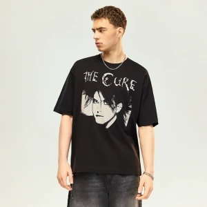 Zdjęcie produktu Czarna koszulka z nadrukiem The Cure House