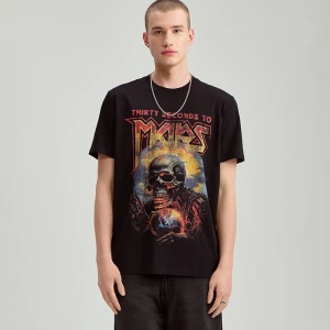 Czarna koszulka z nadrukiem Thirty Seconds to Mars House