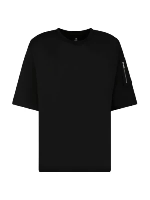 Czarna koszulka z unikalnym szyciem Thom Krom