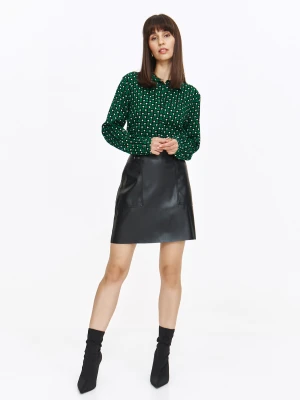 Czarna krótka spódnica z imitacji skóry Top Secret