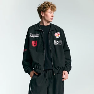 Czarna kurtka bomber Red Bull New York House