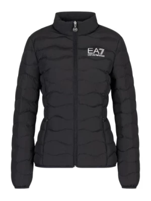 Czarna Kurtka Bomber Wiosna/Lato 2024 Emporio Armani EA7