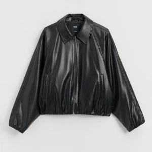 Czarna kurtka bomber z kołnierzykiem House