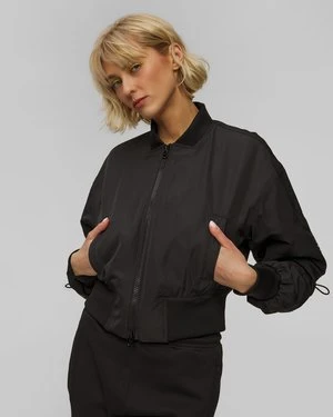 Czarna Kurtka Bomberka Damska Adidas By Stella Mccartney Crop