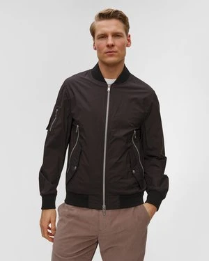 Czarna Kurtka Bomberka Męska Moose Knuckles Courville Bomber Crinkle