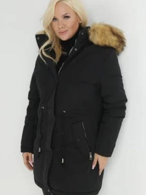 Czarna Kurtka Parka Dwustronna Sikave h&s