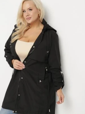 Czarna Kurtka Parka Taliowana Ohlina jstyle