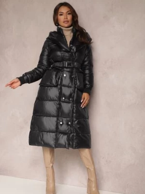 Czarna Kurtka Pikowana Długa Dudlat ann gissy