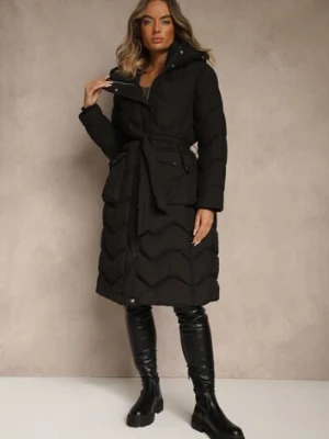 Czarna Kurtka Pikowana z Paskiem Begetir ann gissy