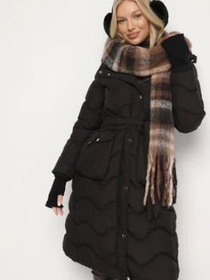 Czarna Kurtka Pikowana z Paskiem Jalogi ann gissy