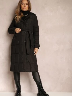 Czarna Kurtka Pikowana z Paskiem Yeclu ann gissy