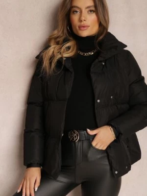 Czarna Kurtka Pikowana ze Stójką Heleis j.style
