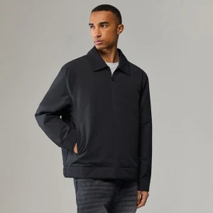 Czarna kurtka przejściowa z kołnierzem House