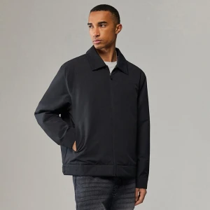 Czarna kurtka przejściowa z kołnierzem House