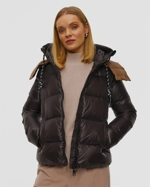 Czarna Kurtka Puchowa Damska Deha