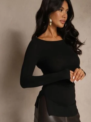 Czarna Marszczona Bluzka z Wiskozą Fizzasa elsa.m by may