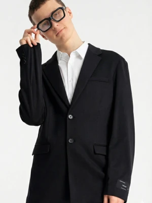Czarna marynarka garniturowa REGULAR Reporter