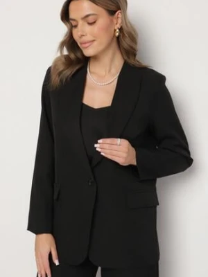 Czarna Marynarka Ozdobiona Imitacją Kieszeni Sovzedi new collection