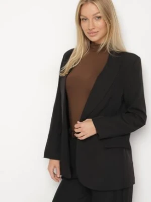 Czarna Marynarka Ozdobiona Imitacją Kieszeni Sovzedi new collection