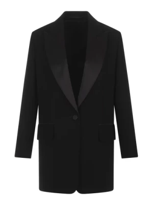 Czarna Marynarka Tuxedo Oversize Max Mara