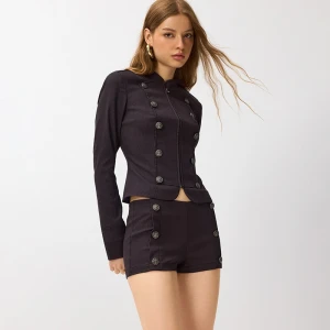 Czarna marynarka w stylu napoleon jacket House