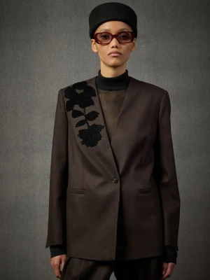 CZARNA MARYNARKA Z HAFTEM LIVIANA CONTI