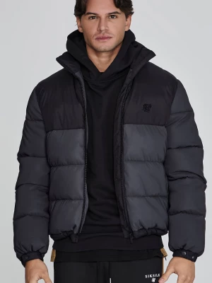 Czarna męska kurtka puffer reflective SikSilk