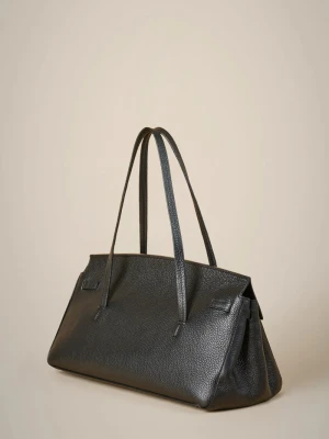 CZARNA MIĘKKA SKÓRZANA TOREBKA LIVIANA CONTI