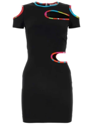 Czarna Mini Sukienka z Elastanu Emilio Pucci