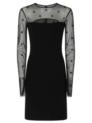 Czarna Mini Sukienka z Tiulu 4G Givenchy