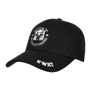Czarna modna czapka z daszkiem baseballówka SWAT uniwersalna czarny Merg