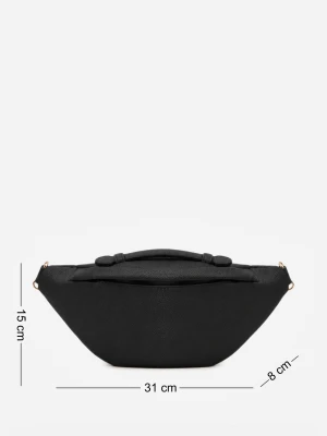 Czarna Nerka w Stylu Casual Ozdobiona Uchwytem Hippusa Caely
