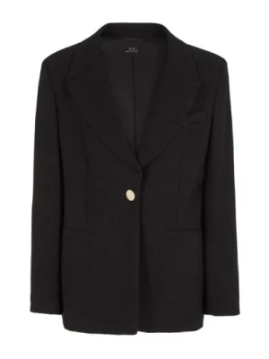 Czarna odzież wierzchnia kurtka Aw23 Armani Exchange
