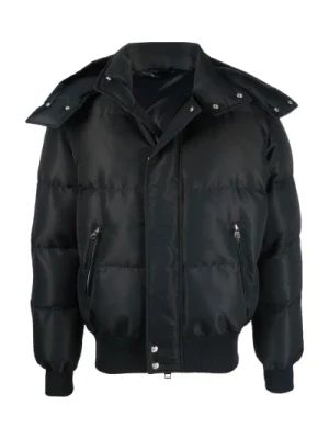 Czarna Pikowana Kurtka Bomber Alexander McQueen