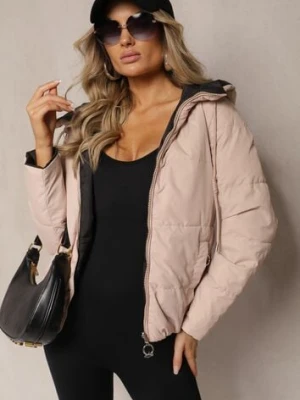 Czarna Pikowana Kurtka Dwustronna Wykończona Sznurkami Atitoria