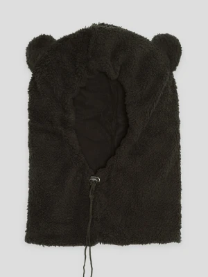 Czarna polarowa kominiarka z uszkami Reporter