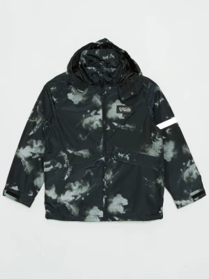 Czarna przejściowa kurtka tie dye Reporter