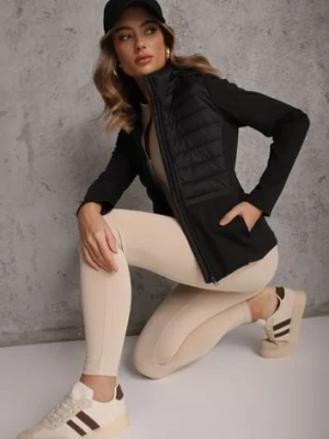 Czarna Przejściowa Kurtka z Pikowaniem i Elastycznymi Rękawami Salisia jstyle