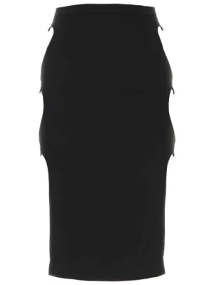 Czarna rozciągliwa spódnica z wiskozy Marco Rambaldi