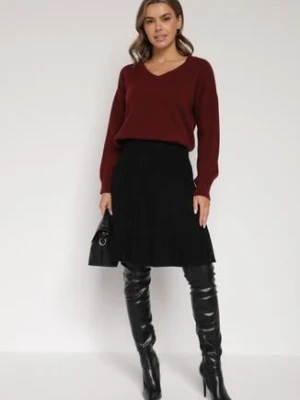 Czarna Rozkloszowana Spódnica z Kaszmirem i Wysokim Stanem Agrea tandem