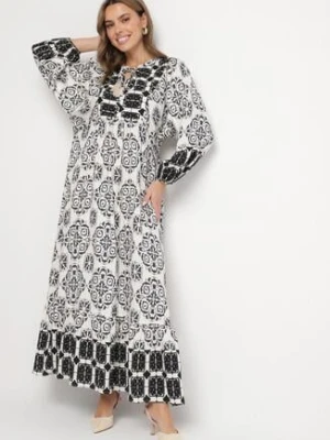 Czarna Rozkloszowana Sukienka z Wiskozą i Falbanką Efanelisa elsa.m by may