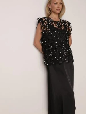 Czarna Satynowa Sukienka na Ramiączka z Wiskozy i Bawełny z Narzutką Messishis elsa.m by may