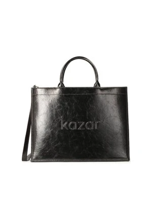 Czarna skórzana torebka typu tote bag Kazar