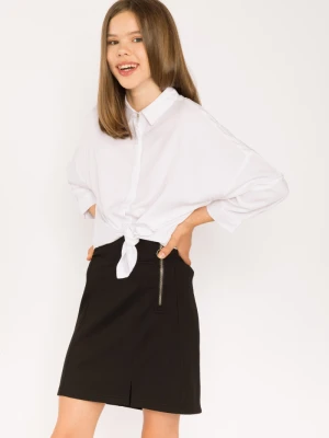 Czarna spódnica dla dziewczyny z zamkiem Reporter